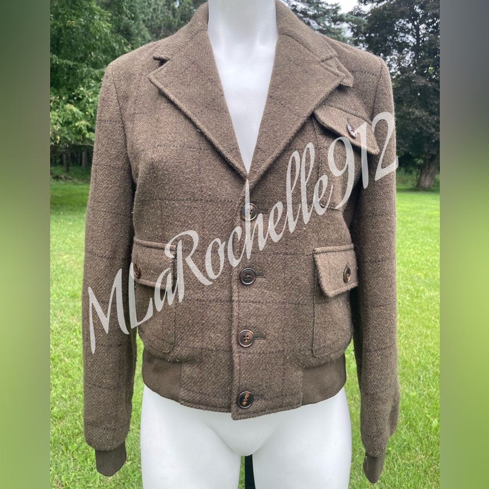 Ralph Lauren Black Label Tan Military Bomber Jacket